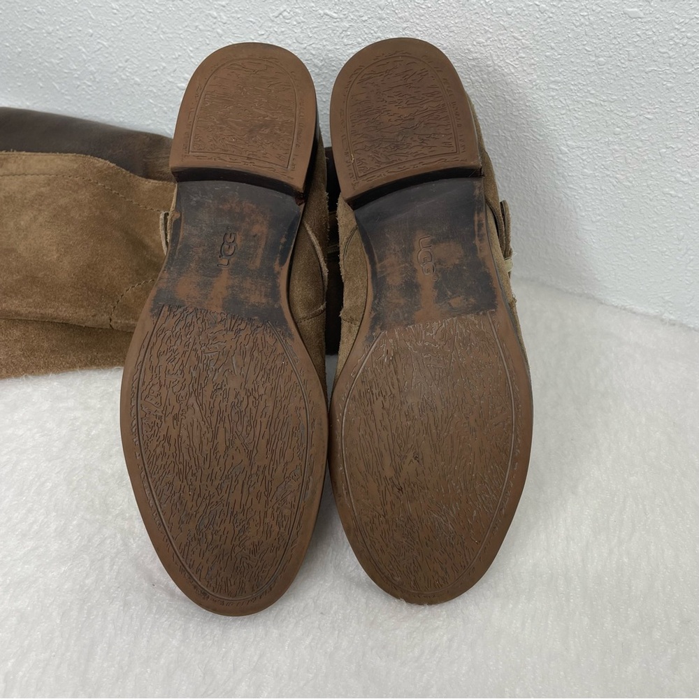 UGG Cydnee Brown Suede Leather Tall Riding Boots size 8.5 - Picture 16 of 16